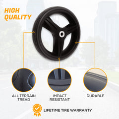 Baby Outlaw wheel replacement kit with axle access supports quick city stroller maintenance.