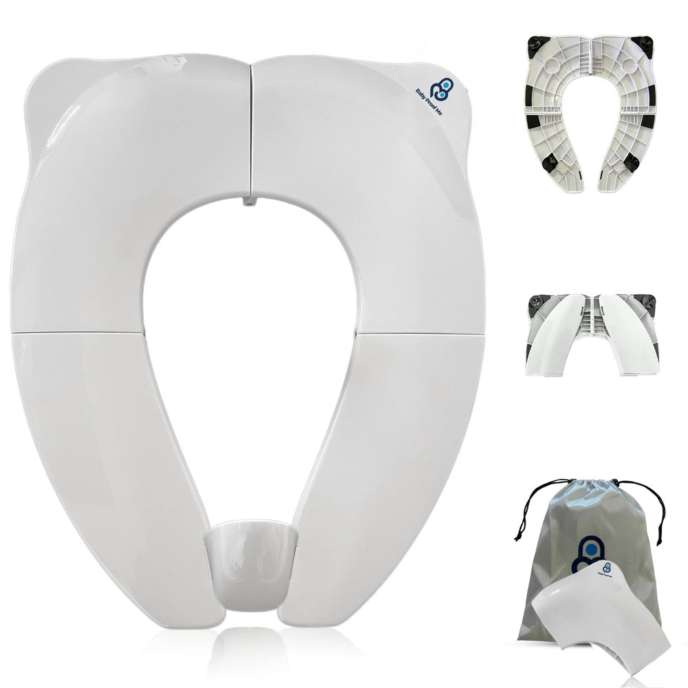 Baby Proof Me Essentials potty-seat-folded-travel demonstrates travel-ready design for on-the-go potty training.