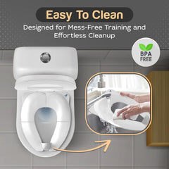 Baby Proof Me Essentials potty-seat-non-slip-base shows stable use on standard toilets.