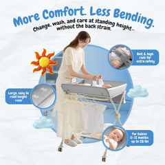 Baby Skye storage side basin for organizing wipes and essentials.