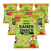 Baby Star Wasabi Wide Snack closeup showcasing bold flavor and satisfying crunch for snacking.