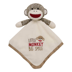 Baby Starters Snuggle Buddy sock monkey head with rattle for sensory play