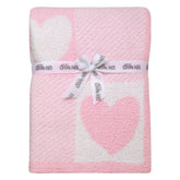 Baby Starters soft chenille blanket heart patchwork close-up for cozy newborn comfort