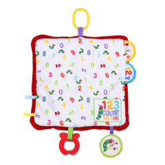 Very Hungry Caterpillar blanket crinkle texture close-up for tactile exploration