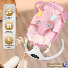 Baby Swings portable-collapsible-design highlights travel-ready convenience for outings.