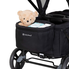 Baby Trend Stroller Wagon Deluxe Storage Basket with carry handle and zippered lid for easy transport.