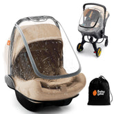 Baby Uma car seat rain cover waterproof protects from rain and wind.