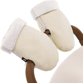 Baby Uma stroller gloves plush fleece interior keeps hands warm on a cold stroll.