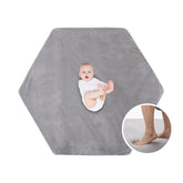 BabyAlly Baby Play Mat grey surface closeup with thick foam cushioning for knees