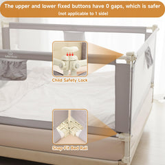 BabyAlly bed rail F-tube shows zero-gap fit between mattress and frame.