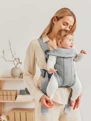 BabyBjörn Carrier Mini soft fabrics closeup featuring cozy flexible material