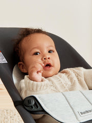 BabyBjörn Bouncer Balance Soft folded storage demonstrates flat lay for easy stowaway