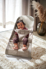BabyBjörn Bouncer Bliss Mesh Gray Beige rocking action helps soothe and entertain.