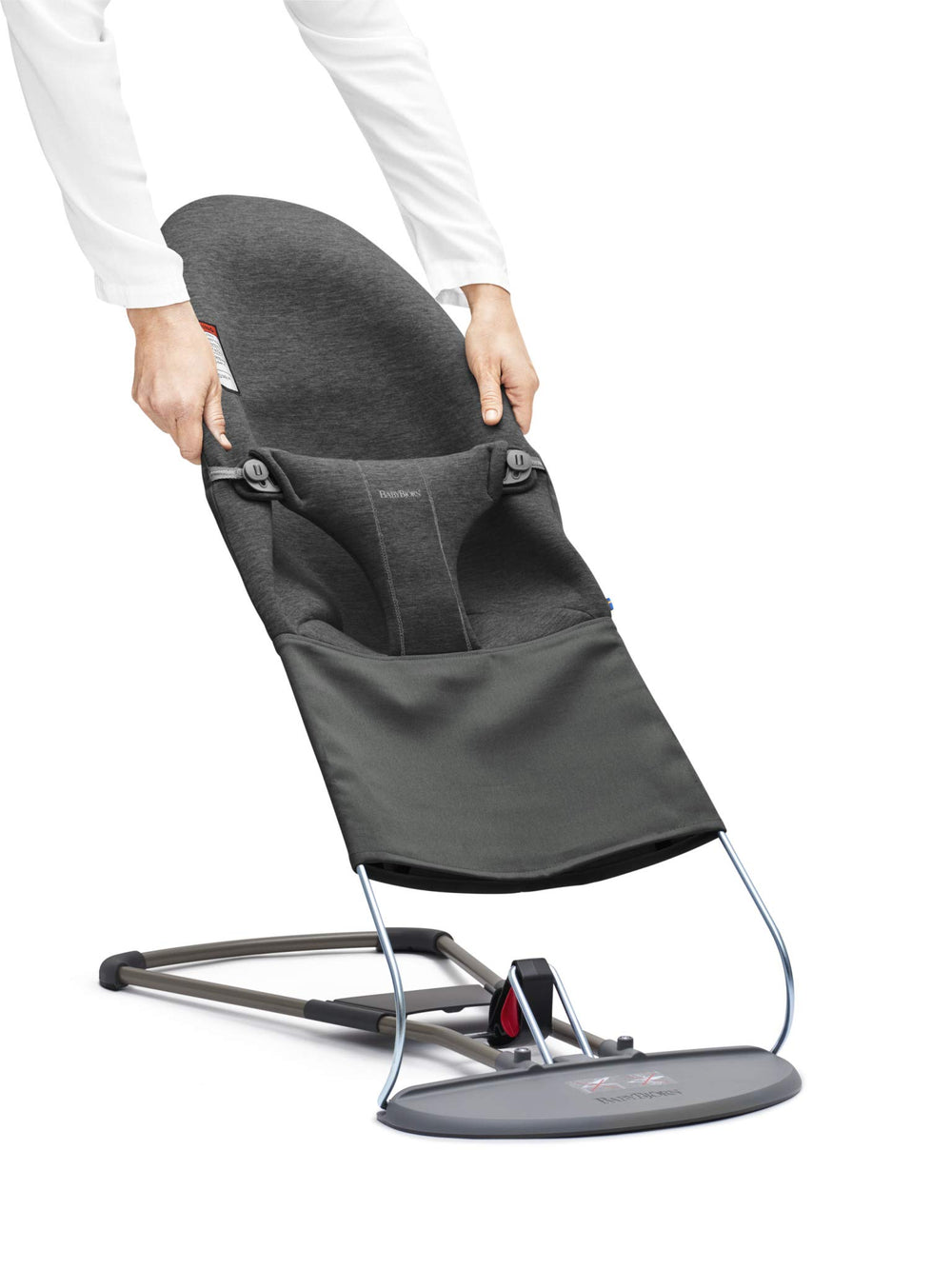 BabyBjörn fabric seat for Bouncer Bliss in charcoal 3D jersey for quick style refresh.
