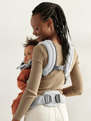 BabyBjörn Harmony 3D mesh shows airflow and cooling for warmer days.