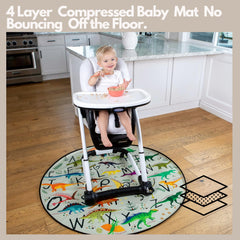 BABYBOET Splat Mat with matching waterproof smock in use