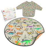 BABYBOET Splat Mat under high chair shows spill protection for floors
