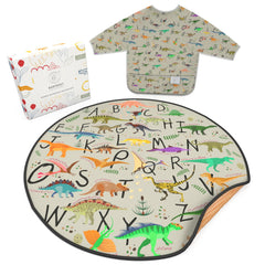 BABYBOET Splat Mat under high chair shows spill protection for floors