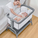 BabyBond Baby Bassinet front view highlights bedside sleep setup.