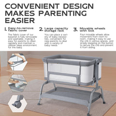 BabyBond mattress detail emphasizes breathable, washable surface for comfort.