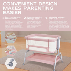 BabyBond bassinet washable mattress and sheet allow quick, gentle cleanups.