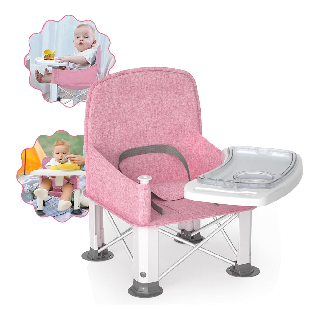 BabyBond travel booster seat attached to chair provides stable dining setup for toddlers