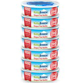 BabyBreeze diaper-genie refill bags packaging shows bulk-count and compatibility.