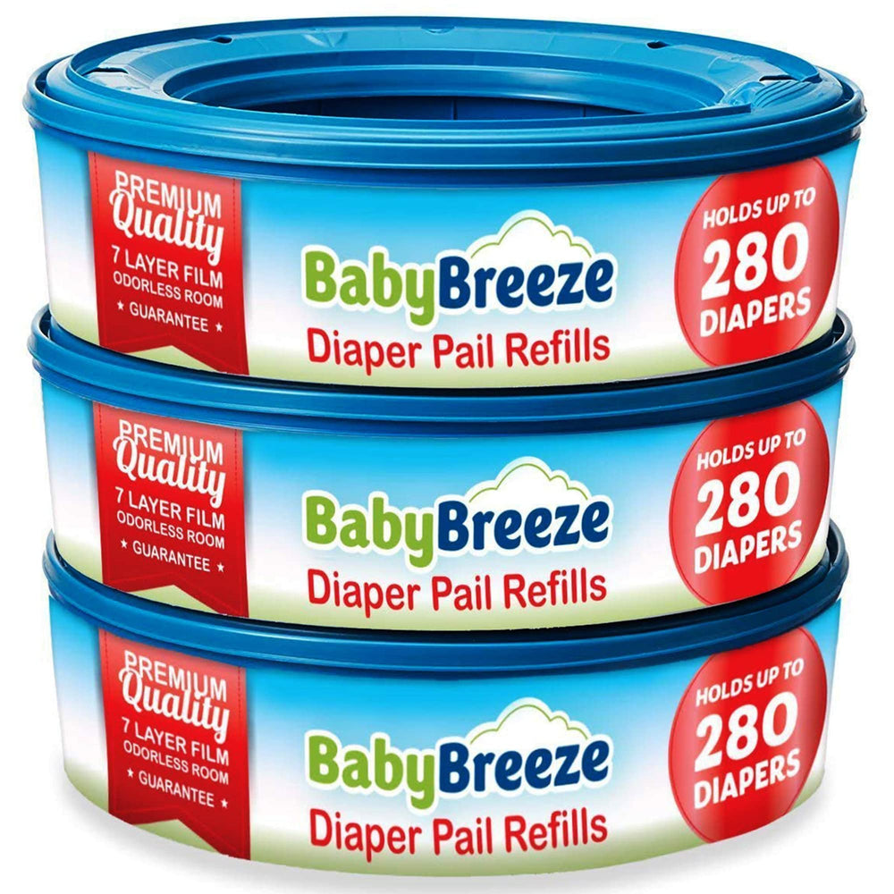 BabyBreeze diaper-pail-refill-3pack-box shows convenient packaging for stocking up.