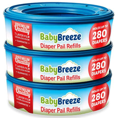 BabyBreeze diaper-pail-refill-3pack-box shows convenient packaging for stocking up.
