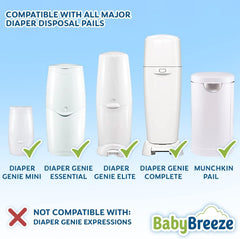BabyBreeze seven-layer-odor-control features durable odor-trapping layers.