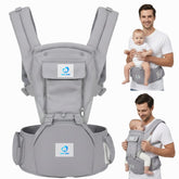 BabyBrio 6-in-1 carrier with hip-seat detached for versatile wear options