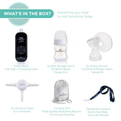 BabyBuddha Breast Pump 2.0 flange sizes included for a better fit
