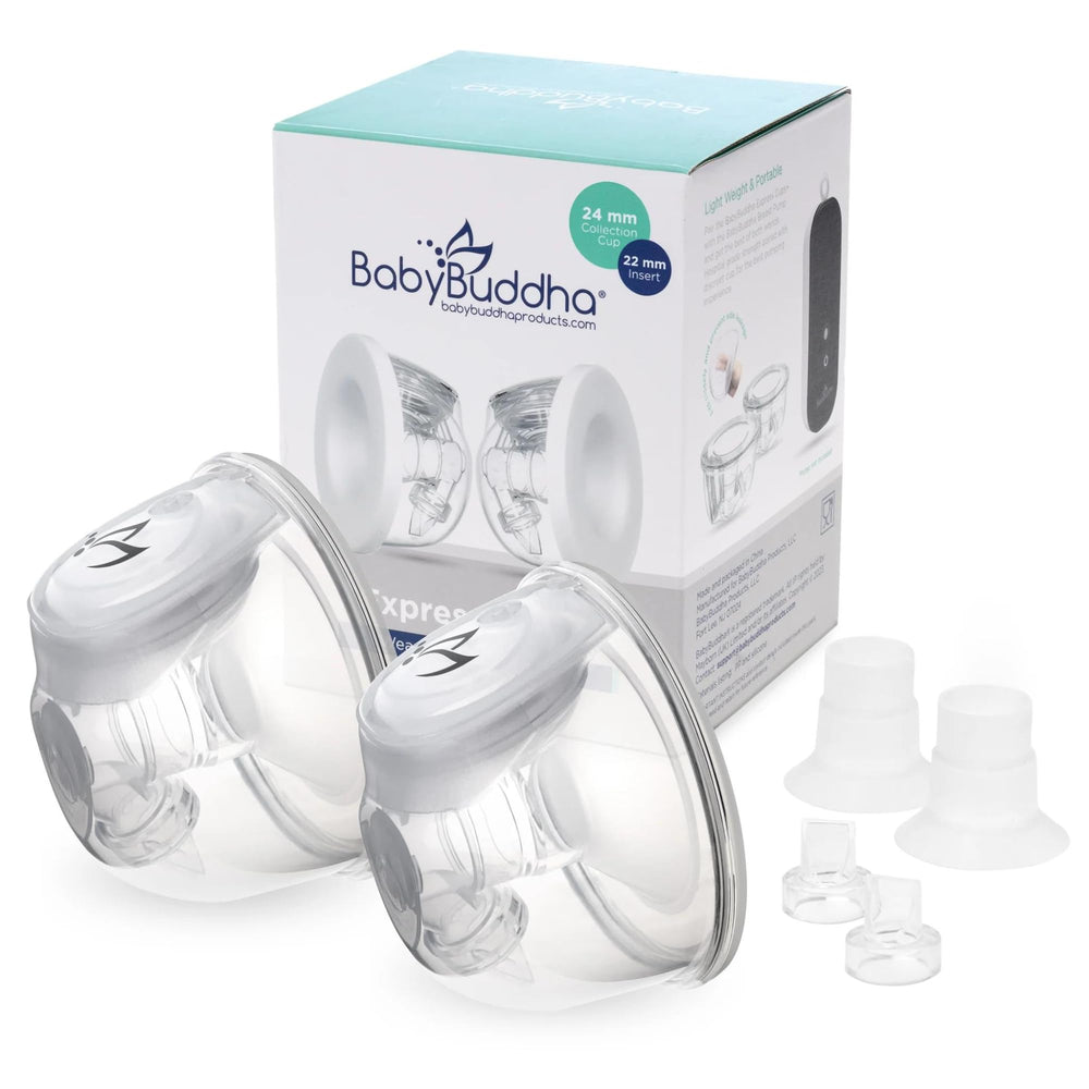 BabyBuddha Hands Free Milk Collection Cups set for on-the-go pumping