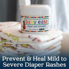 BabyEase zinc oxide and aloe cream demonstrates soothing healing for sensitive diaper areas.