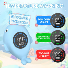 BabyElf bath thermometer color ring display shows temperature at a glance