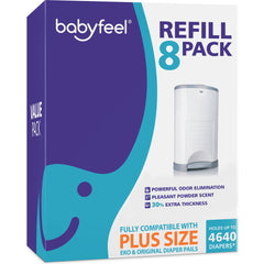 Babyfeel Dekor Plus refills pack front β long-lasting diaper disposal for busy nurseries.