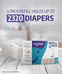 Babyfeel fresh powder scent refills release a soft nursery scent.