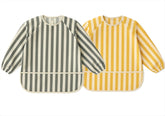 Babyflip long sleeve bib pack-front shows mess protection for quick meals.
