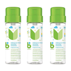 BabyGanics Infant No-Rinse Micellar Cleanser bottle for gentle, tear-free skin cleansing.