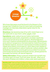 Babyganics tear-free foam close-up shows mild, soothing lather for bath time.