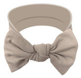BABYGIZ baby girl headband with bow closeup shows soft cotton comfort and secure all-day wear