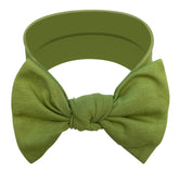 BABYGIZ olive green headband worn by a baby girl for everyday wear.