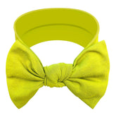 Babygiz baby girl headband with pistachio green bow for comfortable all-day wear.