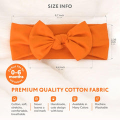BABYGIZ orange-bow headband packaging ready as a gift for a new baby.