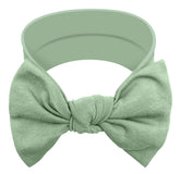 BABYGIZ Linden Green headband closeup bow stays in place.