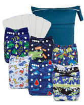Babygoal 6 inserts arranged for quick absorbing layers and easy diaper changes.