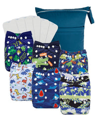 Babygoal 6 inserts arranged for quick absorbing layers and easy diaper changes.