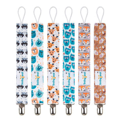 Babygoal Baby Animal Pacifier Clips set, six playful designs for babies
