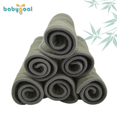 Babygoal bamboo rayon outer layers close-up show soft, breathable fabric.