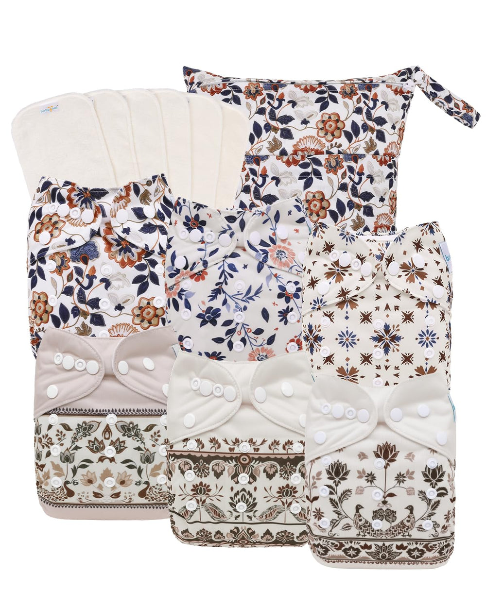 babygoal boho cloth diapers pack for easy reuse and cost savings